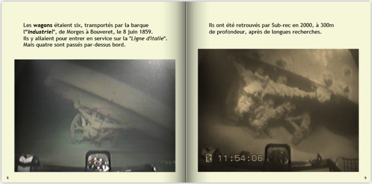 Mystres et trsors du Lman : les 4 wagons  300m de profondeur, une roue